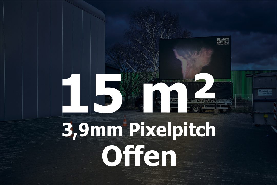 15qm – Offener LED-Trailer – 3,906m Pixelpitch