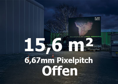 15,6qm – Offener LED-Trailer – 6,67mm Pixelpitch