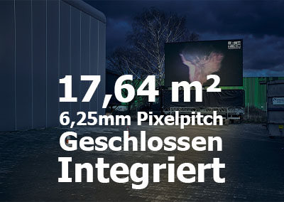 17,64qm – Geschlossener LED-Trailer- Integriert – 6,25mm Pixelpitch