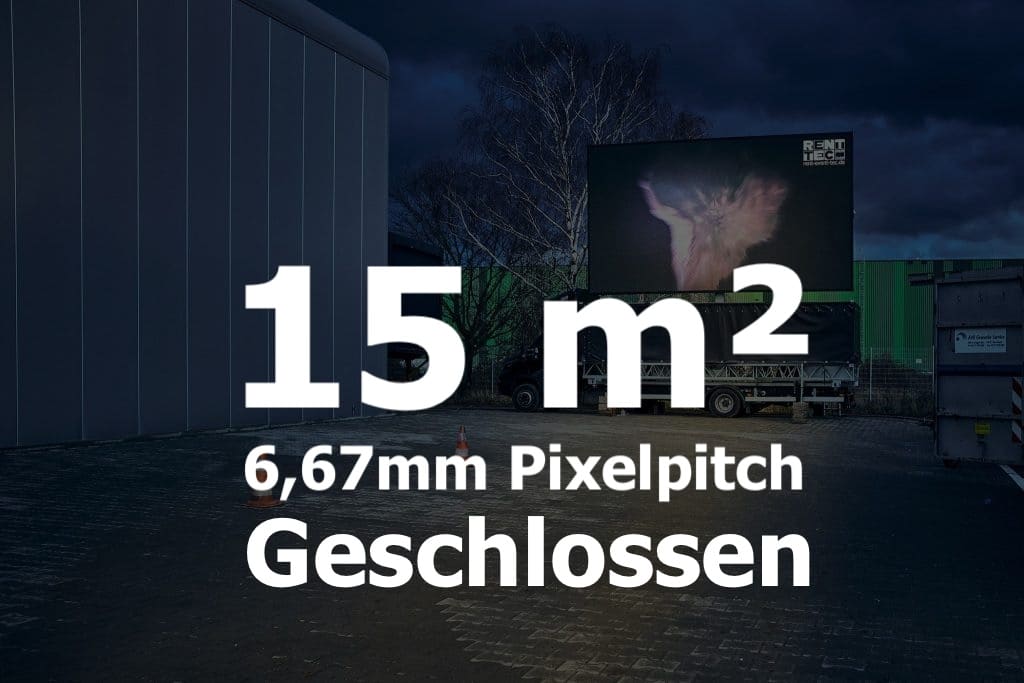 15qm – Geschlossener LED-Trailer – 6,67mm Pixelpitch